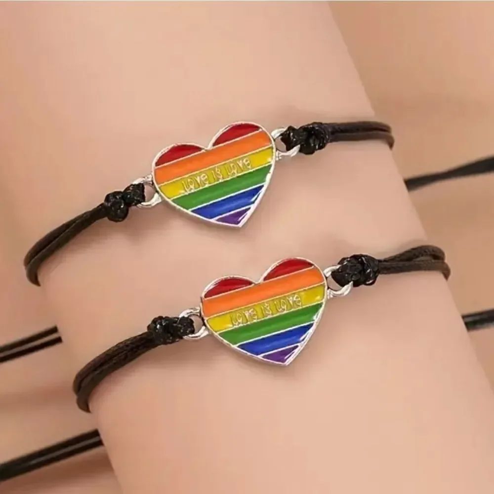 PRIDE rainbow couples bracelets - Picture 2 of 7